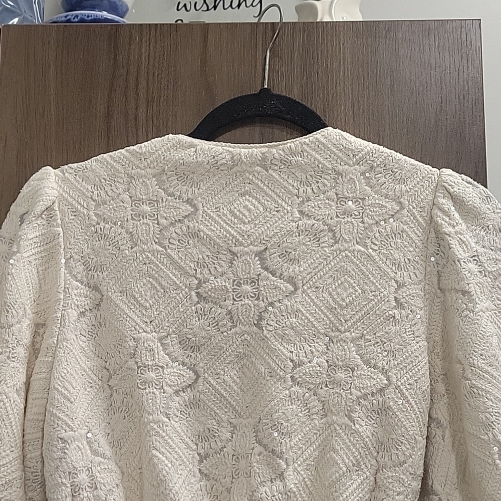 Maje-Lichet Sequined Tie-Waist Top-Size Small - Picture 15 of 17